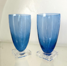 Stephen Smyers Art Glass Vintage Signed Blue Tumbler - Perfect! for sale  Shipping to South Africa