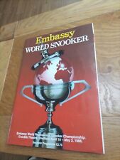 Snooker programme 1988 for sale  COLCHESTER