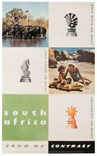 Originale 1950s South Africa Viaggi Poster Land Di Contrasts Kruger Nazionale segunda mano  Embacar hacia Mexico