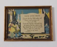 Used, Vintage Buzza Motto Poem "You're Sittin'Pretty" U.S.A Framed 7.5"x 5.5" Art Deco for sale  Shipping to South Africa