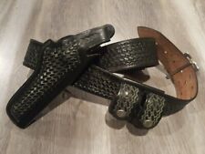 Vintage Leather Police / Security Rig Bianchi Revolver Holster Safety Speed Belt for sale  Shipping to South Africa