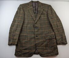 Oxxford Clothes Gibbons Super 110's Wool Cashmere 42 Plaid Sport Coat Jacket, used for sale  Shipping to South Africa