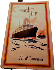 LISTA DE PASAJEROS Round the World Cunard Line 1924 PVP 57 segunda mano  Embacar hacia Argentina