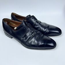 A. TESTONI Men's Dress Shoes Soft Brown Leather Italian Lace Up Oxfords Size 12M, used for sale  Shipping to South Africa