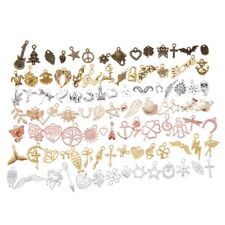 100 peças pingente berloques mistos acessório faça você mesmo para fazer joias para colar pulseira comprar usado  Enviando para Brazil