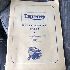 Triumph parts book for sale  ABERDARE