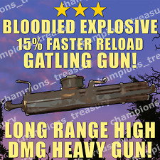 PC ⭐⭐⭐ BLOODIED EXPLOSIVE GATLING GUN [15% FASTER RELOAD] LONG RANGE HIGH DMG! for sale  Shipping to South Africa