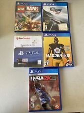 PlayStation 4 PS4 Lot (5) Madden NBA Lego Marvel Speed Rivals for sale  Shipping to South Africa