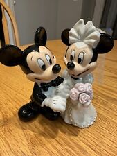 Estatueta vintage Disney Minnie & Mickey Mouse noiva e noivo porcelana topo de bolo comprar usado  Enviando para Brazil