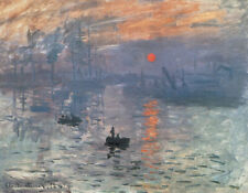 Impression Sunrise Claude Monet Fine Art Print on Canvas Impressionist Decor, used for sale  Canada