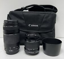 Lente Canon Zoom EF-S 18-55mm1:3.5-5.6 II + 75-300mm 1:4-5.6 III comprar usado  Enviando para Brazil