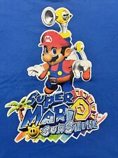 Nintendo SUPER MARIO SUNSHINE - Camiseta Vintage 2001 AZUL Euro FOTL Tamanho G Grande comprar usado  Enviando para Brazil