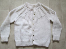 Handknitted white cardigan for sale  ELY