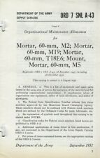 Libro histórico para mortero, 60 mm, M2, M19, T18E6, montaje, M5, asignaciones principales segunda mano  Embacar hacia Argentina