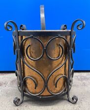 Plantador de cobre pesado Art Nouveau ou balde de carvão em suporte de ferro comprar usado  Enviando para Brazil