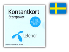 Cartão SIM sueco pré-pago Telenor corte triplo cartão SIM com número de telefone +46 comprar usado  Enviando para Brazil