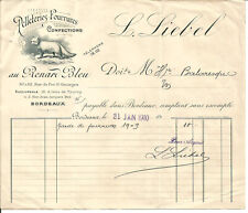 Bordeaux invoice 1910.liebel. d'occasion  Expédié en Belgium