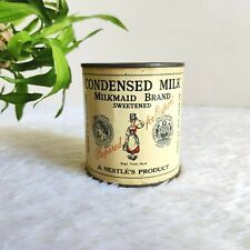 Caixa de lata de publicidade de leite condensado marca Nestlé Milkmaid vintage década de 1920 TB1296 comprar usado  Enviando para Brazil