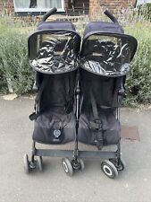 Maclaren Twin Techno Double Stroller Black Good Used Condition for sale  Shipping to South Africa