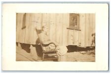 1925 Vieja Dama en Mecedora Ponca City Oklahoma OK RPPC Foto Publicada Postal segunda mano  Embacar hacia Argentina