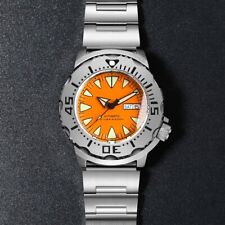 200M Buceo NH35A Reloj Monstruo Automático para Hombre Esfera Naranja Zafiro 120 Clics segunda mano  Embacar hacia Mexico