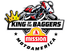 MOTO AMERICA King Of The BAGGERS MISSION SERIES Calcomanía/Pegatina Carreras Troquelada segunda mano  Embacar hacia Argentina