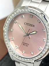 Reloj para mujer Citizen ER0220-60X cuarzo esfera rosa plata acero inoxidable 30 mm segunda mano  Embacar hacia Argentina