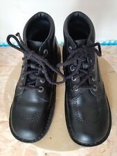 Kickers black leather for sale  FOLKESTONE