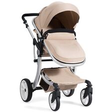 2 in 1 High Landscape Baby Stroller Convertible Bassinet Pram Foldable Pushchair, used for sale  Shipping to South Africa