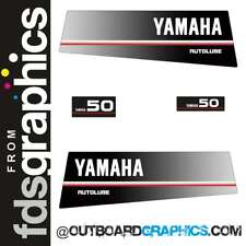 Kit de decalques/adesivos para motor de popa Yamaha 50hp autolube comprar usado  Enviando para Brazil
