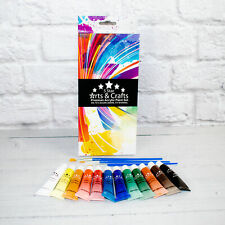 12 Acrylic Premium Paint Set Includes: 3 x Brushes for sale  Shipping to South Africa