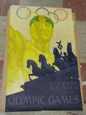 Antiguo póster publicitario de los Juegos Olímpicos de Berlín Alemania 1936 Franz Wurbel de colección segunda mano  Embacar hacia Argentina