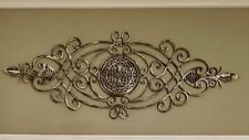 Metal Wall Decor Forged Iron Shabby Chic Drapery Crown Door Topper 41”, used for sale  Shipping to South Africa