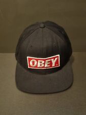 Boné Obey Snapback preto OSFA bordado tamanho único serve para todos muito bom estado  comprar usado  Enviando para Brazil