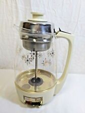 Vintage 1972 PROCTOR SILEX Lifelong #70101 STARBURST Glass Percolator Coffee Pot for sale  Deming
