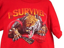 VTG Y2K I Survived The Big Bad Wolf Size M T Shirt Roller Coaster  Busch Gardens for sale  Shipping to South Africa
