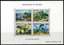 Monaco 1990 fruta, limonero, cuatro estaciones, mini hoja sin montar o nunca montada, usado segunda mano  Embacar hacia Argentina