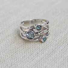 Anillo de topacio azul plata esterlina 925 hecho a mano hermoso anillo para mujeres todas las tallas AP953 segunda mano  Embacar hacia Argentina