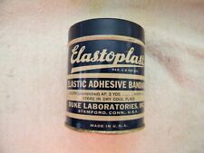 Bandagem adesiva elástica Elastoplast lata litho primeiros socorros lata vintage Stamford CT, usado comprar usado  Enviando para Brazil