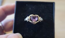 ring amethyst heart for sale  EPSOM