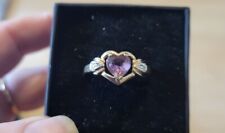 Amethyst heart 9ct for sale  EPSOM