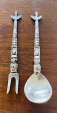 Boma Pewter Totem Pole Spoon & Fork Tiki Museum of Anthropology Canada for sale  Wilmington