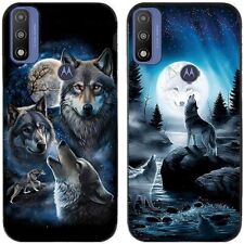 2X Moon Wolf Group TPU Silicone Gel Capa Traseira Para Celular Motorola All Series comprar usado  Enviando para Brazil