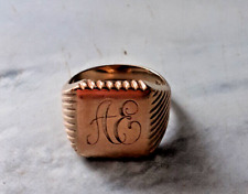 mens solid gold signet rings for sale  YORK