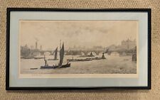 London etching river for sale  WALTON-ON-THAMES