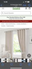 Dunelm eyelet curtains for sale  KNUTSFORD