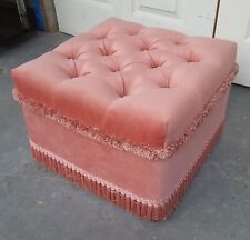 Vintage pink pouffe for sale  BOURNEMOUTH