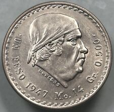 Moneda de plata de un peso Morelos 1947 de México XF+ KM# 456 segunda mano  Embacar hacia Argentina