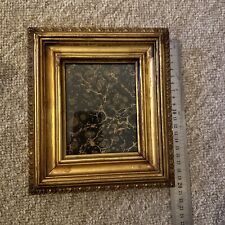 Antique Wooden Gilt/gold Small Frame With Slip , Marble Paper for sale  Shipping to South Africa