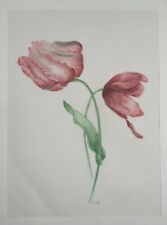 Tulpen monogrammiertes aquarel gebraucht kaufen  Deutschland